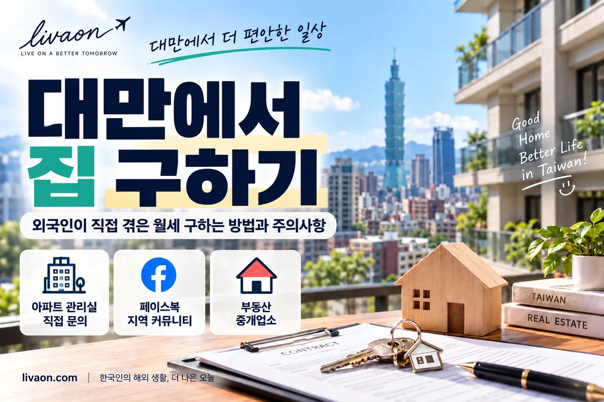 대만 집 구하기 외국인 월세 구하는 방법
