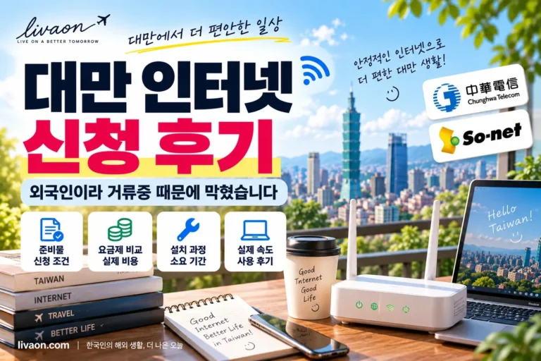 대만 인터넷 신청 So-net 중화전신 설치 후기