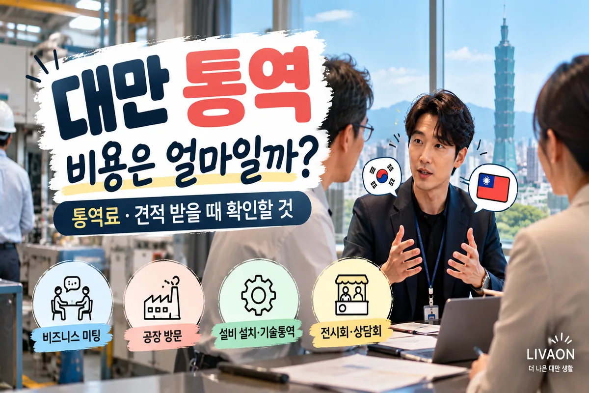 대만 한국어 통역 비용과 견적 확인 사항