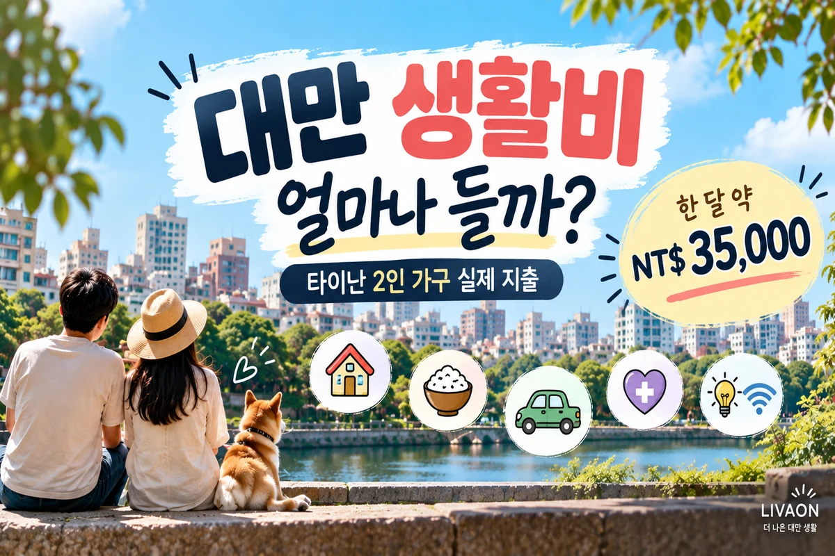 대만 2인 가구 한 달 생활비 실제 지출
